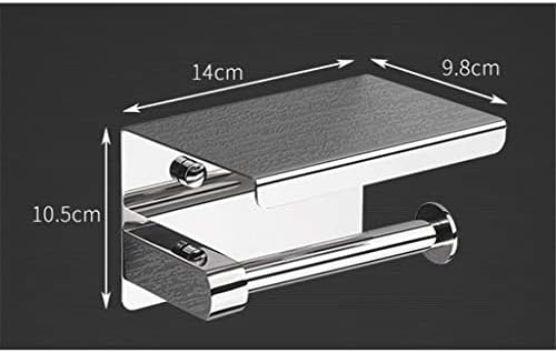 Лукео 304 Држач за Тоалетна Хартија ОД Нерѓосувачки Челик Со Полица За Телефон, Држач За Тоалетна Хартија За Тоалетна Хартија