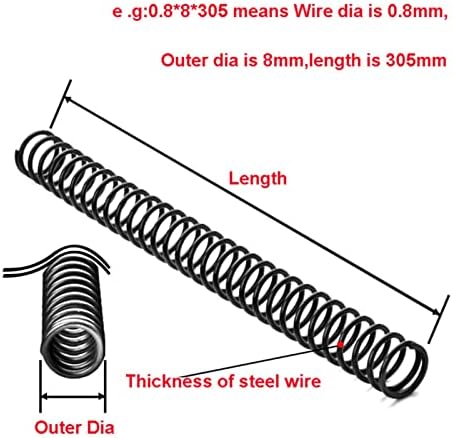 Изворите на компресија се погодни за повеќето поправка i 1pcs y-тип компресија на пролетната жица дијаметар од 1,2мм пролетен челичен