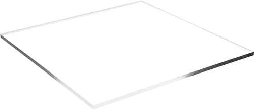 Plymor чиста акрилна плоштад Полиран раб за приказ, 4 W x 4 D x 0.25 H