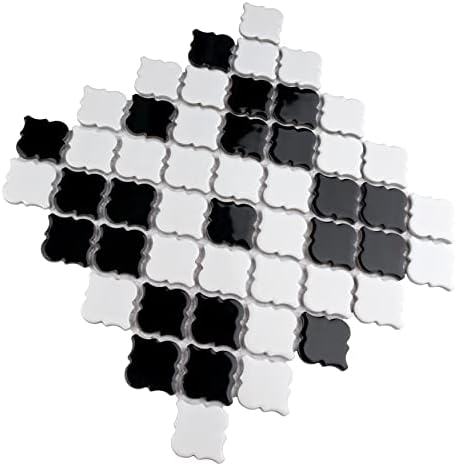 Somertile Хадсон Тангиер црно-бел мимос 12-3/8 x 12-1/2 x 5 mm порцелански мозаик плочка