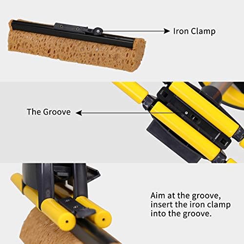 Јокада Сунѓер Четка Дома Комерцијална Употреба Плочка Кат Бања Гаража Чистење Со Гумен И Продолжување Телескопски Долга Рачка 41-53 Инчи Лесно