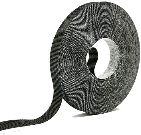 Rip-Tie RipWrap Black 2 X 30 'Не-лепетење кабел за кабелски ленти со лента-јачина на лента за гафри без остаток, солза од раце, самостојно