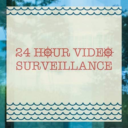 CGSignLab | 24 Часовен Видео Надзор -Наутички Бран Прицврстување На Прозорецот | 16 x16
