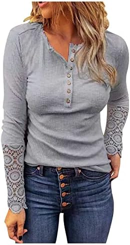 Flekmanart женски кошули од врвовите на рамото секси V вратот крст на вратот, долги ракави, цврста боја, тенок, тенок џемпер џемпер,