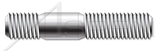 M8-1,25 x 55mm, DIN 939, метрика, столпчиња, двојно завршување, завршен крај 1,25 x дијаметар, не'рѓосувачки челик A2