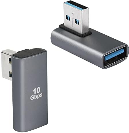 Qianrenon 90 степени USB 3.1 адаптер лево свиткање USB машко до женски спојник 10Gbps USB 3.1 Конектор за конвертор на трансфер
