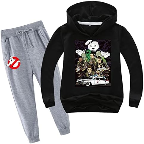 Leorz Kids Pullover Happed Outfits Ghostbusters Tranchsuit обични лесни џемпери графички дуксери и панталони