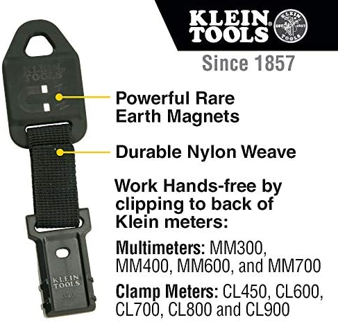 Klein Tools CL600 Електричен тестер, дигитален метар за стегање има автоматски TRMS, мерки на струја на AC, AC/DC волти, отпорност, NCVT, повеќе, 1000V и 69417 Магнетна закачалка со ретка