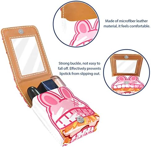 Кармин за шминка ОРИУКАН торба ЗА кармин со огледало пренослива торбичка за складирање кармин организатор за складирање на сјај за усни, Девојка