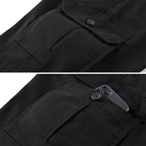 Msmsseенски пешачки шорцеви со џебови со џебови Еластична половината за влечење памук голф на отворено спортски шорцеви