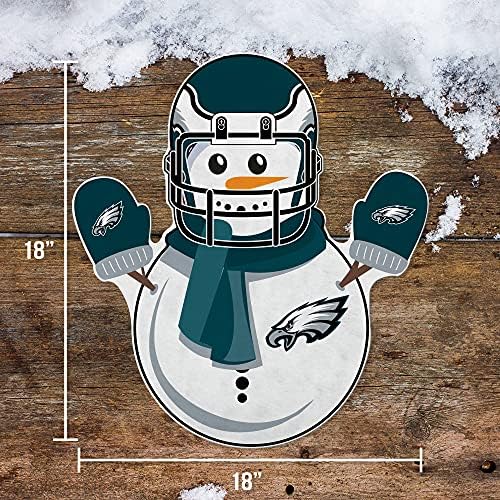 Rico Industries NFL снежен човек/форма на празнична форма Исечете ја формата на знак на знак - Декор на домашна и дневна соба - меко