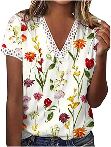Дами vneck чипка памук графички салон со пердувска блуза кошула за тинејџерски девојки лето есен 18 18