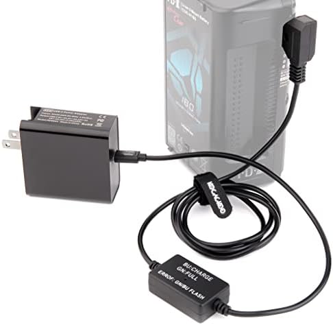 Kocacooo D-Tap Батерија за брзо полнење кабел + 65W USB-C PD адаптер за адаптер за батерија за заклучување/v за заклучување/злато.