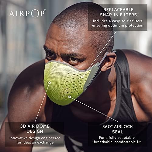 Активна маска за лице за еднократно лице, 5-слој филтер за лице за спортови, контурирано вклопување, прилагодлива маска за лице за преклопување