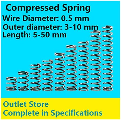Изворите на компресија се погодни за повеќето поправка I телескопски пролетен притисок на пролетта компресија на пролетната жица Дијаметар