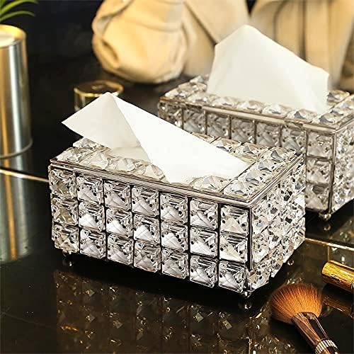 GFDFD Rhinestone Ткиво Кутија Хартија Решетката Канцеларија Маса Додатоци Носителот На Лицето Салфетка Послужавник За Дома Хотелски Автомобил