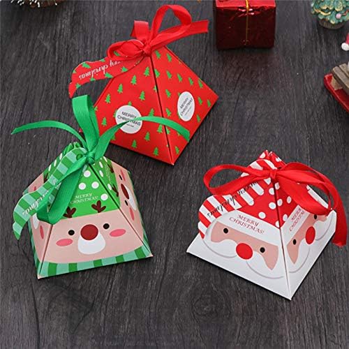 Сорив 24 Парчиња Кутии Кутии За Бонбони Забава За Бадник Кутија Божиќни Чанти За Забави Подарок 3 Слатки Стилови