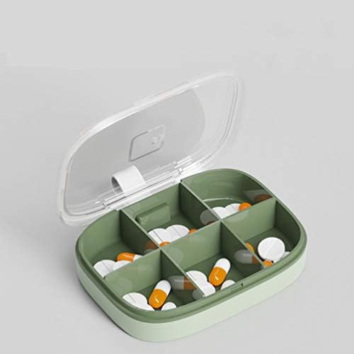 Cabilock Travel Container Pill Организатор Пилула кутија 6 оддели Преносни пилули кутија пилула за медицина Организатор пилулар