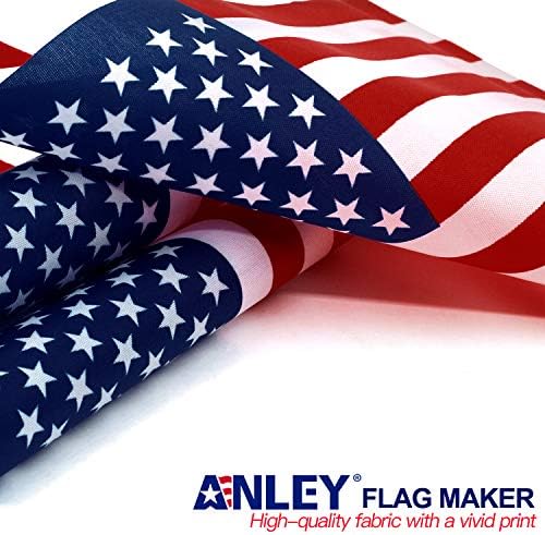 Сет на знамето на делукс на делукс на Анли САД - 6 x 4 инчи Минијатурно американско знаме на десктоп во САД со 12 цврст пол -