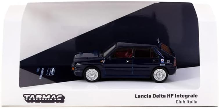 Lancia Delta HF Integrale Club Italia Dark Blue со Red Enterior Road64 Series 1/64 Diecast Model Car By Tarmac Works T64R-TL049-CIT