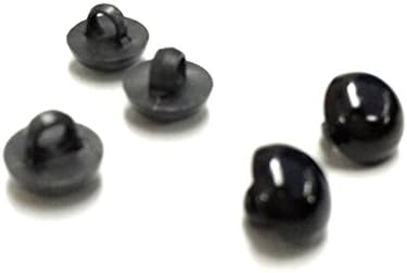 Topwel 50pcs црна пластична печурка мониста безбедносни очи за шиење копчиња за занаетчиски очи за мечка кукла итн