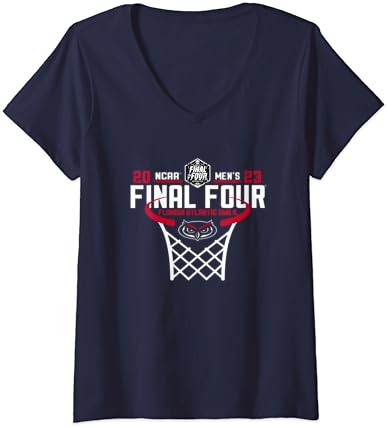 Флорида Атлантик Оулс финале четири четири 2023 кошаркарска мрежа морнарица со маица V-вратот
