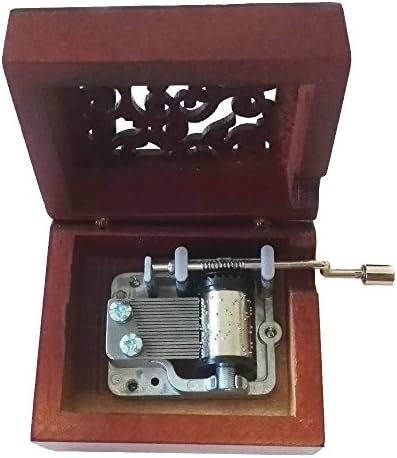 Fnly 18 Белешки Антички врежана рачна чудак дрвена музичка кутија со движење со сребрена облога во, музичка кутија за подароци, аниме морнар месечина