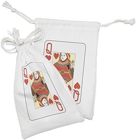 Амбесон Кралицата Ткаенина Торбичка Во собата на 2, Кралицата На Срцата Играње Картичка Казино Дизајн Коцкање Игра Покер Блек Џек, Мали