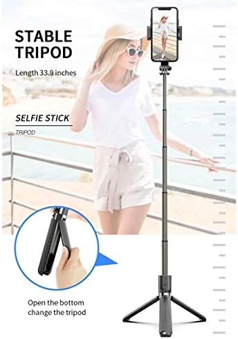 Штанд на Boxwave и монтирање компатибилен со Motorola Moto G73 - Gimbal SelfiePod, Selfie Stick Extendable Video Gimbal стабилизатор за Motorola