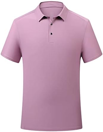 Машка влага за влага за голф врвен деловен лапел краток ракав Кул чувство на ледена свила тениска кошула