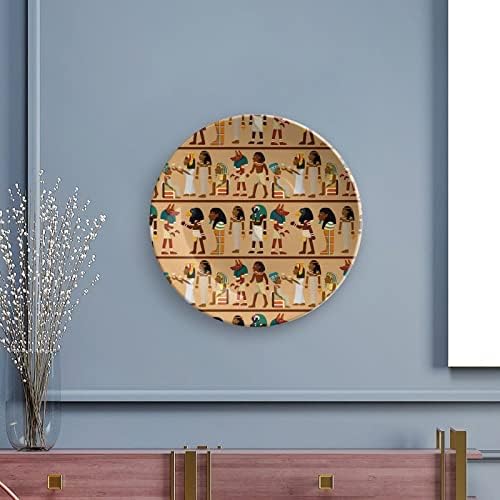 Египет фараон образец коска Кина Декоративна плоча со штанд дома Волшебна плоча за десертни плочи за домаќинство Подарок 7инч
