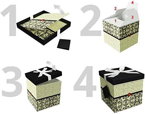 Подарок Кутија 5 X5 X5 - Фиренца Колекција-Лесно Да Се Соберат &засилувач; Еднократно-Не Е Потребно Лепак-Лента, Ткиво Хартија, И Подарок Таг
