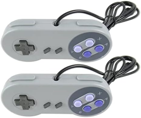 2 x USB контролер Погоден за Super Nintendo NES SNES, USB Famicom контролер JOYPAD GamePad Погоден за лаптоп/компјутер/Windows/PC/Mac/Raspberry