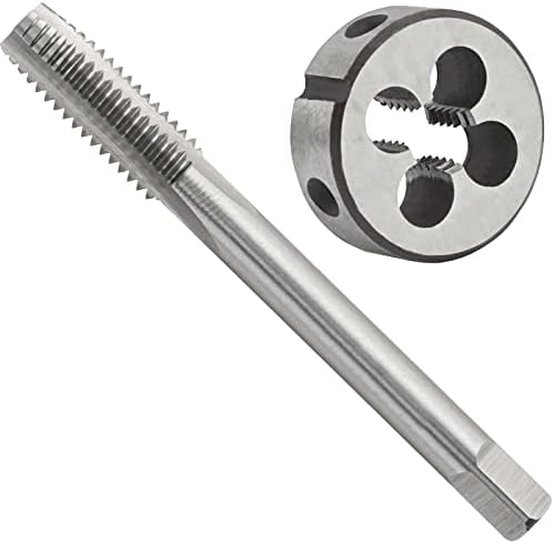 Aceteel M11 x 1.0 метрички допрете и сет за умирање, M11 x 1.0mm HSS машина за навојување и M11 x 1.0mm легура алатка Алатка за челични кружни навој умираат десна рака