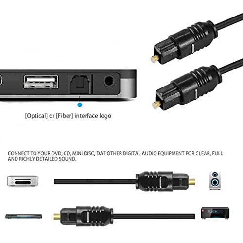 Замена 6ft дигитални оптички аудио -кабел за аудио тозлинк за Astro Mixamp Gaming A30 A40 A50 слушалки за слушалки