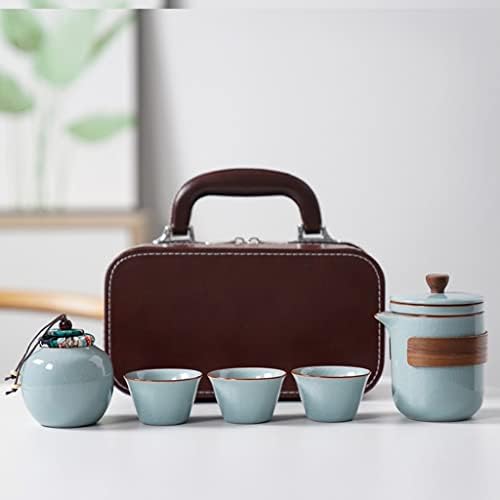 Houkai Travel Protable Брза чаша тенџере три чај чај сет мал сет на отворено придружен подарок за чајник