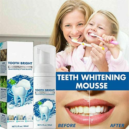 Пена за белење на паста за заби, 60мл сода печење паста за заби, ултра фино муса пена длабоко чистење на непцата, отстранување на дамки, вода за миење на природни уста,
