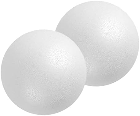 Hanabass 2 парчиња тркалезна пена топка свадба реквизити 15C бела измиена цврста топка пена