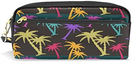 Алаза акварела палма Пу кожа пенкало за молив, торбичка за торбичка за козметичко патување во училишна торба