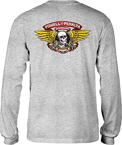 Powell Peralta Winged Ripper Longsleeve маица, спортска сива, голема