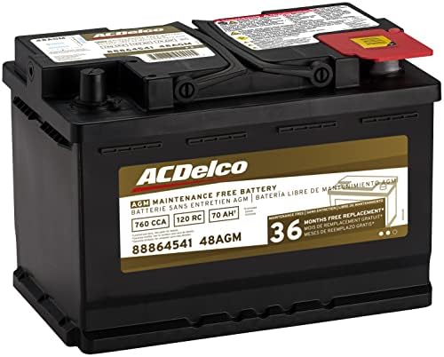 Acdelco 48agm Професионална Автомобилска Агм Bci Група 48 Батерија Со Помошна Батерија Позитивен Кабел