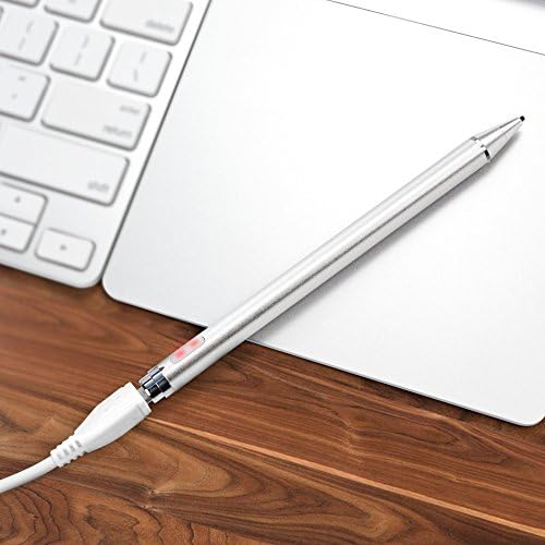 Пенкало за пенкало Boxwave Compatible со Dell Chromebook 11 2-во-1 3100-Accupoint Active Stylus, електронски стилус со ултра фино врв за Dell Chromebook 11 2-во-1 3100-Метално сребро