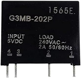 Модул за реле anifm G3MB-202P G3MB 202P DC-AC PCB SSR во 5V DC OUT 240V AC 2A Модул за реле со цврста состојба 5PCS