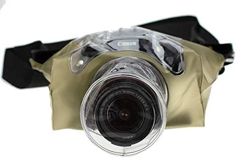Navitech Yellow DSLR SLR водоотпорен подводен куќиште/торбичка за покривање сува торбичка компатибилна со Canon EOS M6