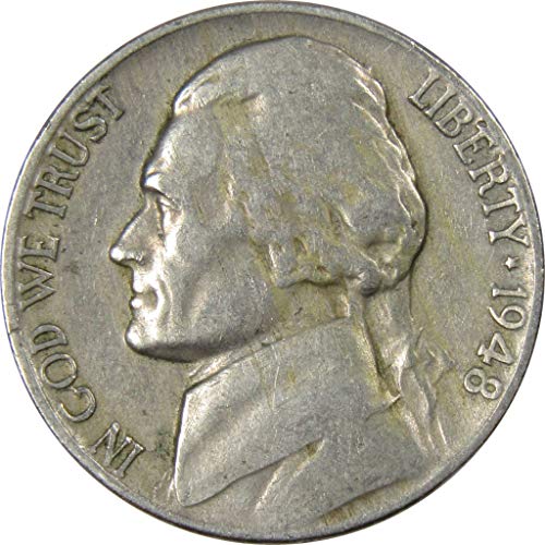 1948 Џеферсон Никел 5 Цент ПАРЧЕ АГ За Добри 5Ц Сад Монета Колекционерски