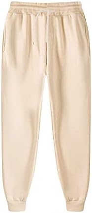 Znne Joggers за мажи се протегаат џогери со цврста боја чипка со долги панталони меки тенок вклопуваат спортови директно џемпери
