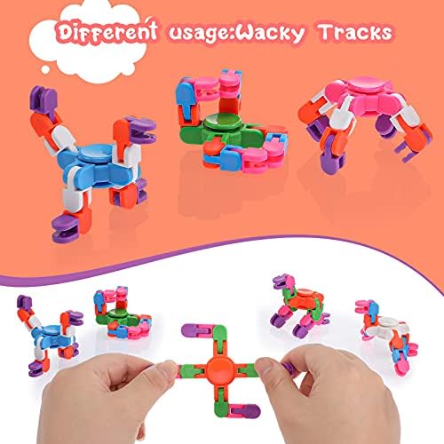 Wacky Tracks 5 парчиња Спирала Твистер играчки 2 во 1 буден патеки рачни вртења на масовни играчки за Божиќна велигденска забава?