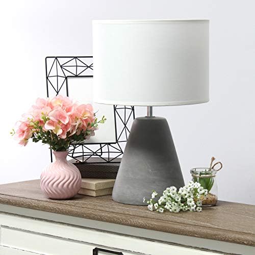 Едноставни дизајни LT2059-WHT Pinnacle Boncrete Table Lamp, бела