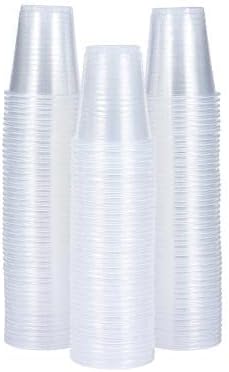 100 - Пакувајте Чаши За Еднократна Употреба - Пластични Чаши од 7 мл, Проѕирни Чаши За Пиење, Гимнастика За Ладни Пијалоци-Пластични
