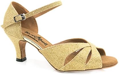Bluebell чевли рачно изработени женски салса салса свадбен натпревар за танцување чевли Селена 2,5 потпетица - бела